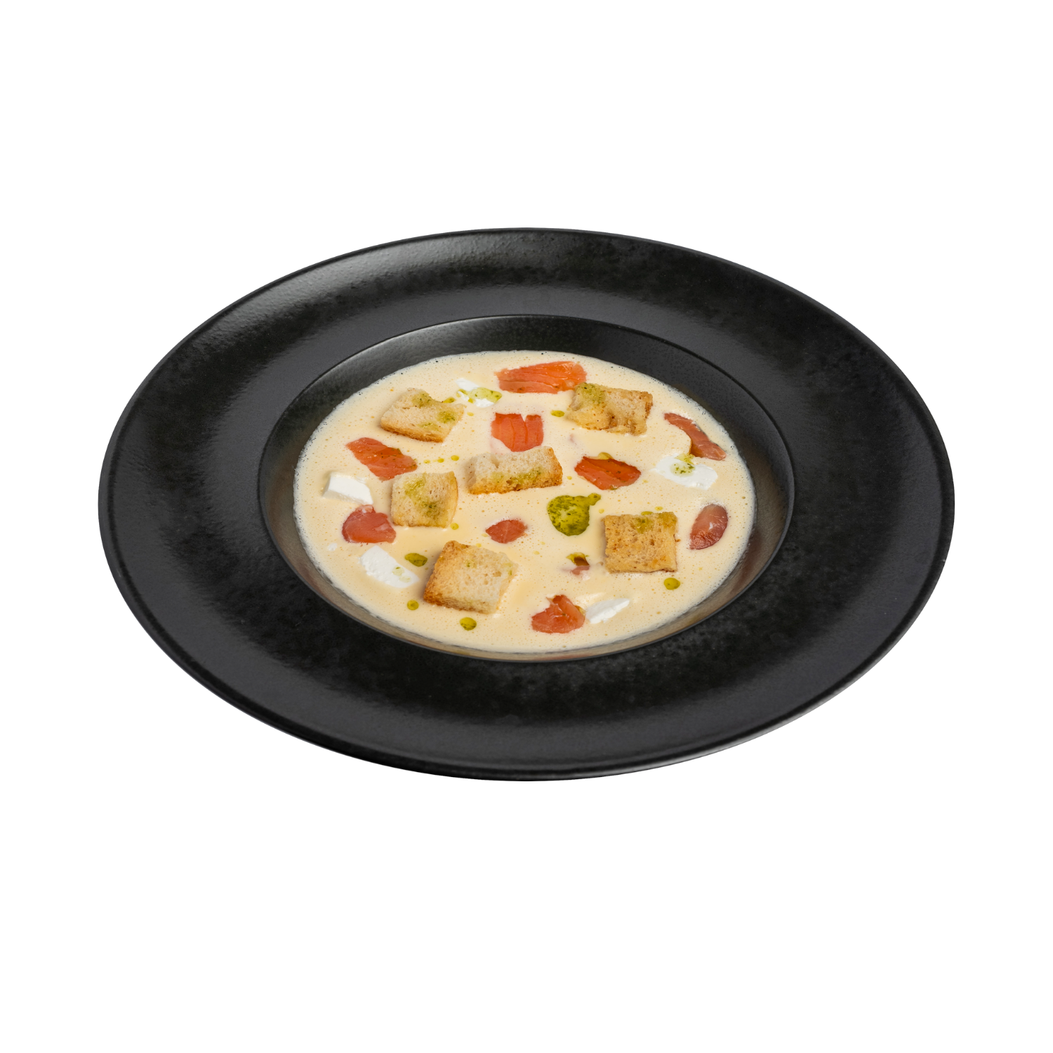 Крем суп сирний з лососем